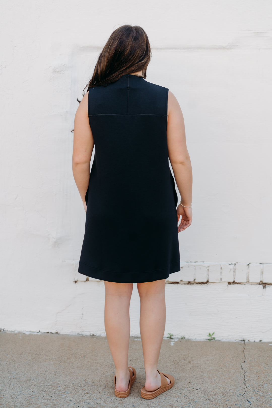 Spanx: AirEssentials V Neck Mini Dress in Black