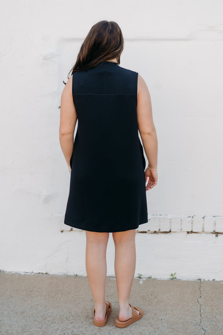 Spanx: AirEssentials V Neck Mini Dress in Black