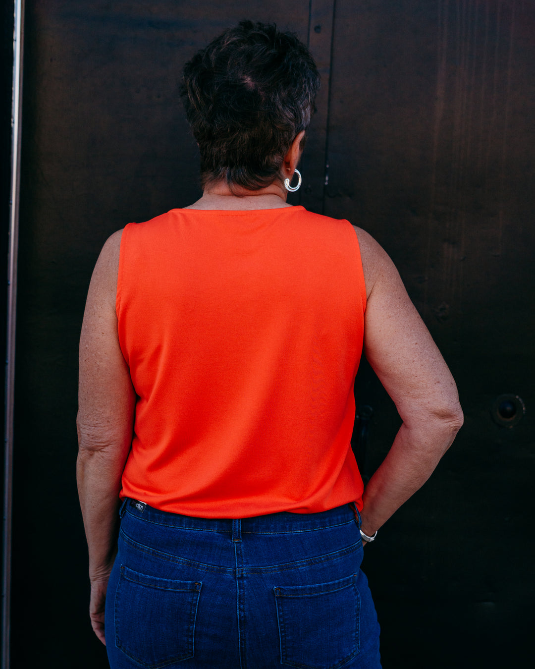 Multiples: Hi Nk Tank Top in Pomegranate (M26101TM) - The Vogue Boutique
