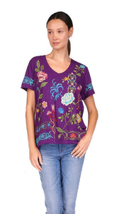Johnny Was: Sheri Everyday Tee in Imperial Purple