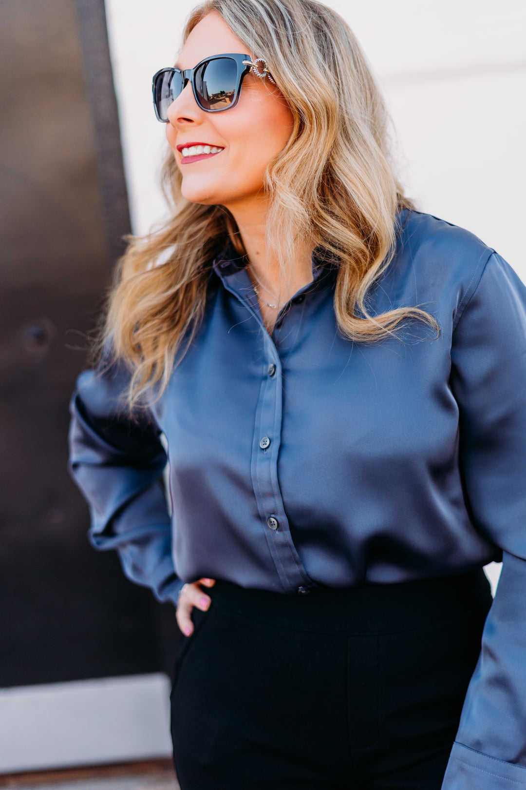 Spanx: Better Than Silk ButtonDown in Earth Stone