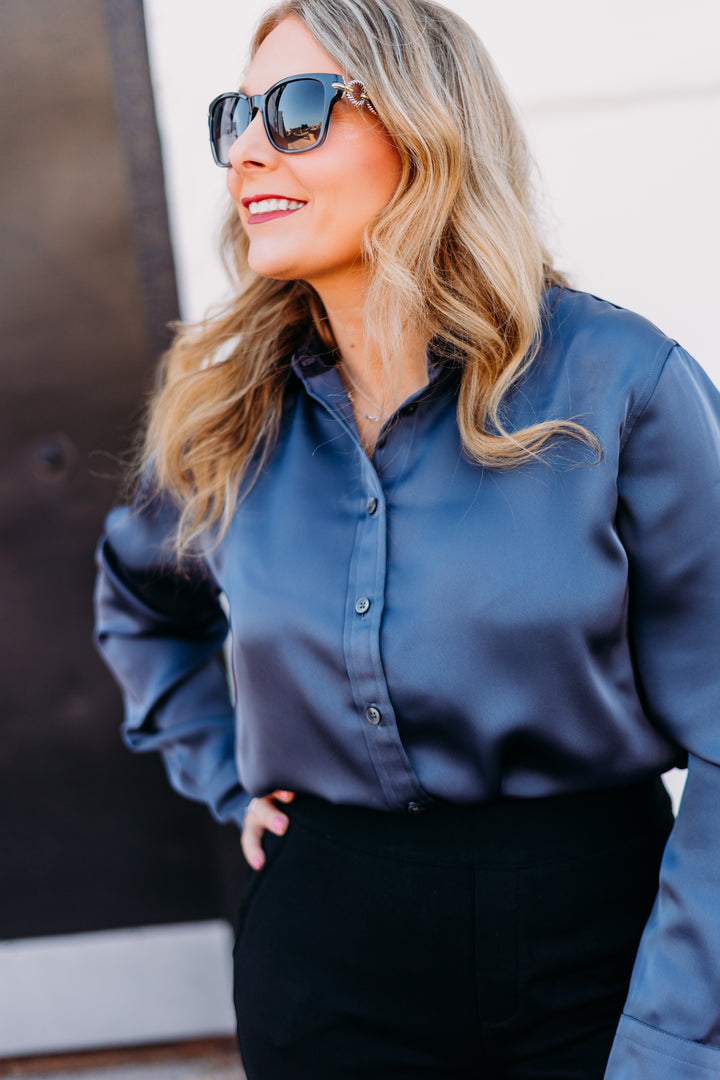 Spanx: Better Than Silk ButtonDown in Earth Stone