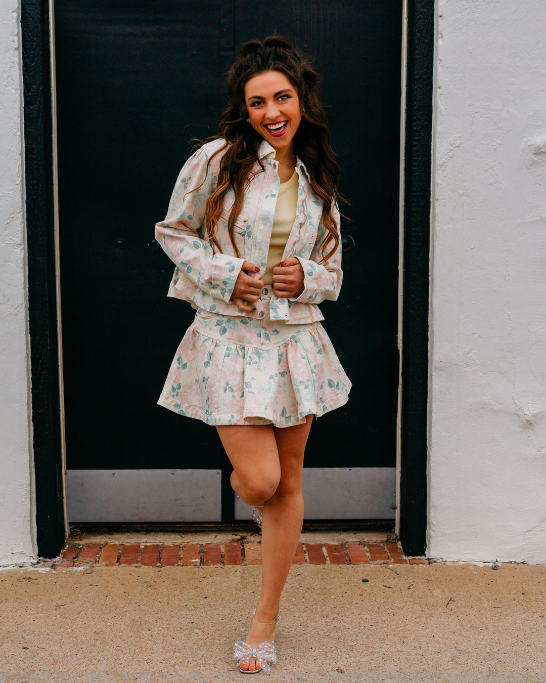 Steve Madden: Lillyanne Skirt in Peach Beige (SA17414) - The Vogue Boutique