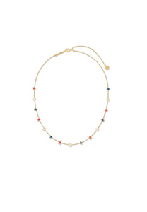 Kendra Scott: Sierra Star Strand Necklace in Gold Red White Blue Mix