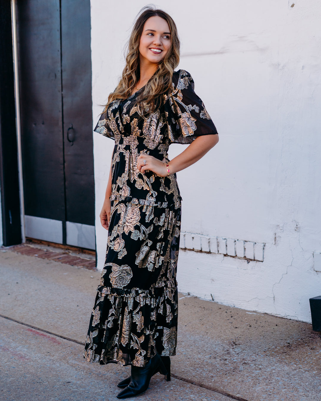 Z Supply: Kiera Jacquard Maxi Dress in Black