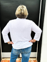 Load image into Gallery viewer, Multiples: Button Front Texture Knit Shirt in White - M14611BM
