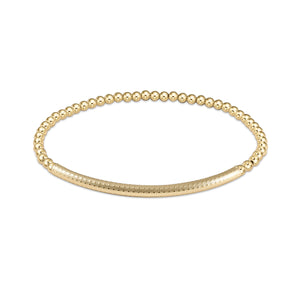 Enewton: Classic Gold Textured Bliss Bar Bracelet 3mm
