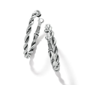 Brighton: Interlok Twist Oval Leverback Hoop Earrings