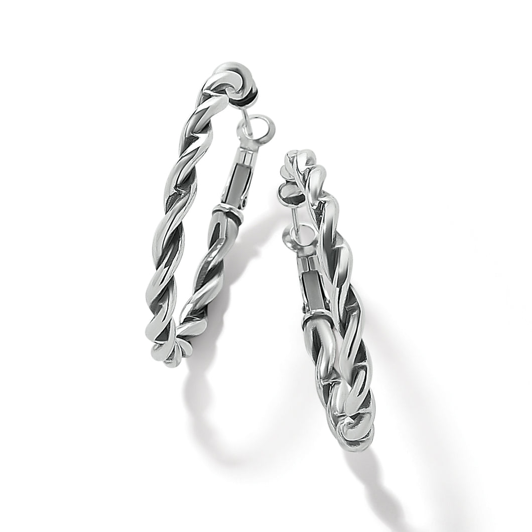 Brighton: Interlok Twist Oval Leverback Hoop Earrings