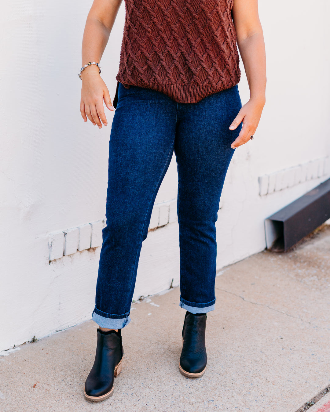 French Dressing Jeans: Straight Leg Jeans in Dark Rinse