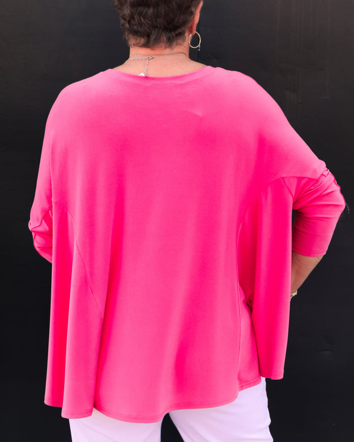 Joseph Ribkoff: Dazzle Pink Top - 232002