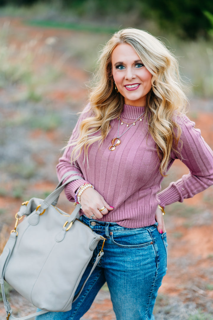 Steve Madden: Serra Sweater in Dark Orchid
