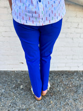 Load image into Gallery viewer, Multiples: P/O Solid fine Line Twill Ankle Pant with Real Front &quot;L&quot; Pockets and Back Patch Pockets in Royal M30719PM
