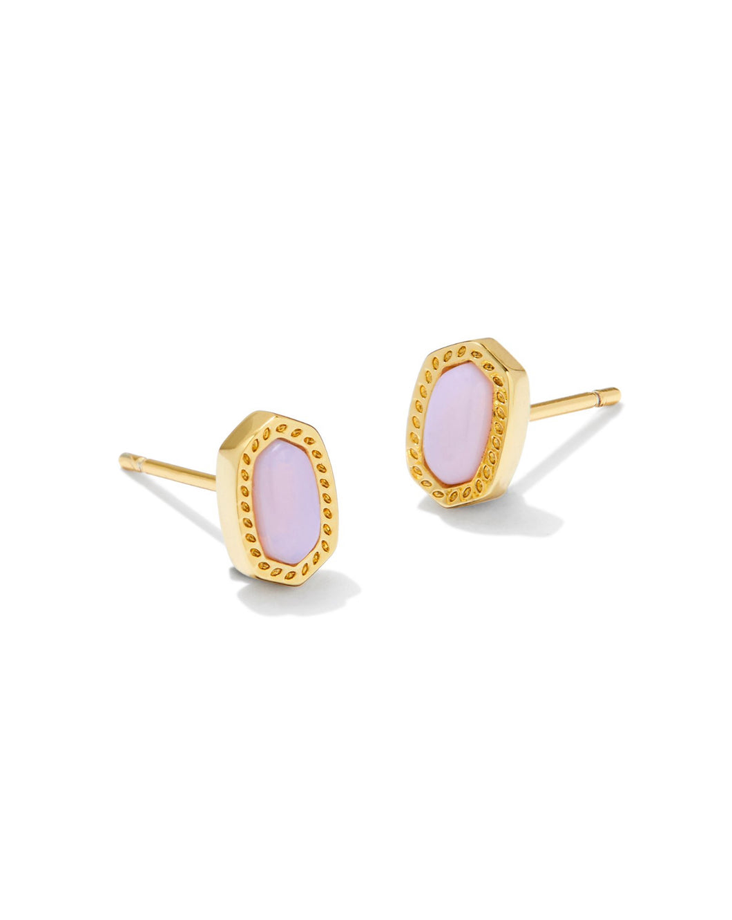Kendra Scott: Mini Ellie Stud Earrings in Gold Pink Opalite Crystal