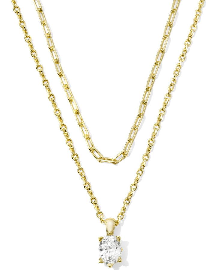 Kenra Scott: CAILIN MULTI STRAND NECKLACE IN GOLD - The Vogue Boutique