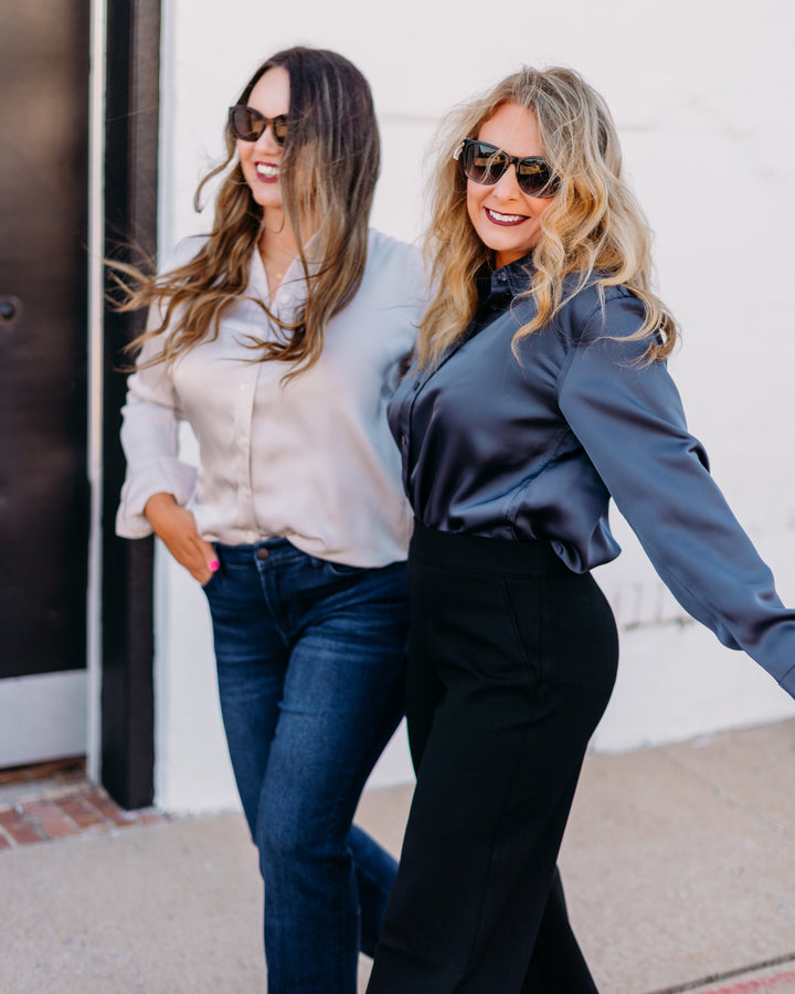 Spanx: Better Than Silk ButtonDown in Earth Stone