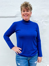 Load image into Gallery viewer, Multiples: 3/4 Sleeve Solid Knit Top in Royal
