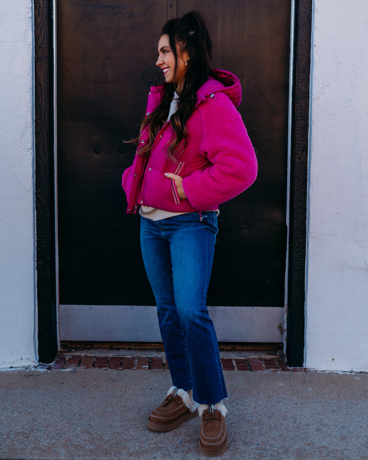 Ugg: W Mkay Uggbraid Puffer Jacket in Chroma Pink (1161090)