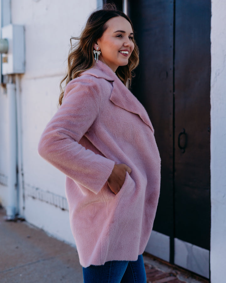 Ivy Jane: Reversible Fur Coat in Pink