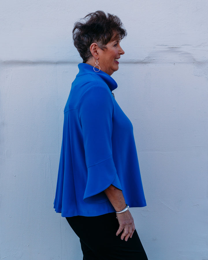 Joseph Ribkoff: Classic Trapeze Jacket in Light Blue - The Vogue Boutique