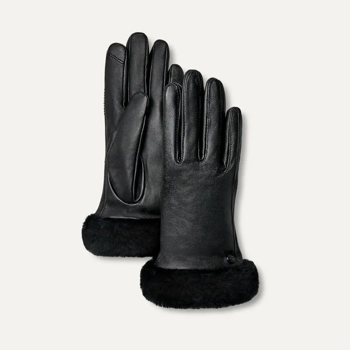 Ugg: W Sheepskin Cuff Glove in Black
