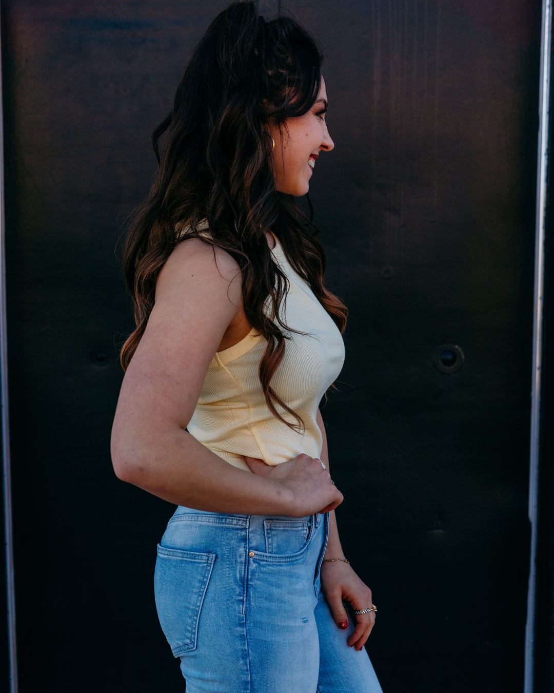 Thread & Supply: Edlin Tank in Butter (T2338BRTS) - The Vogue Boutique