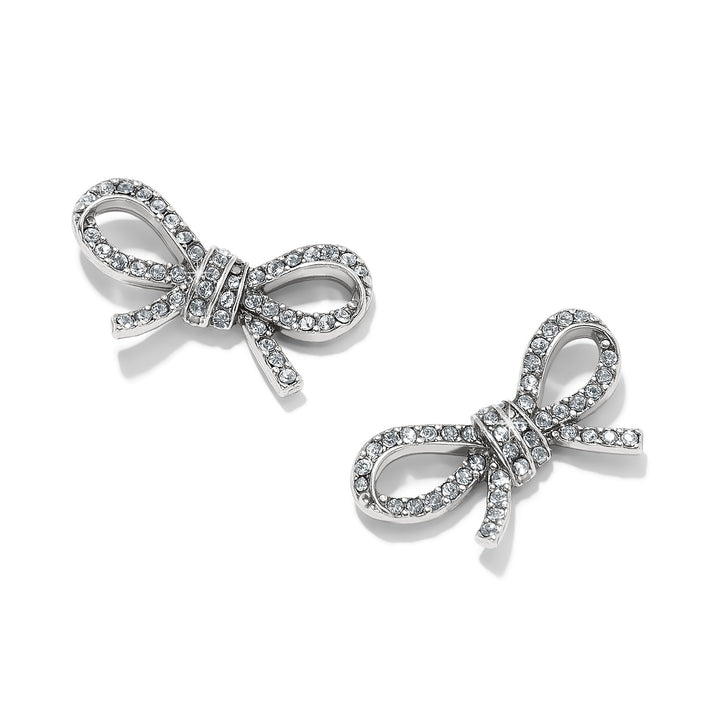 Brighton: Silver Illumina Bow Post Earrings JA0023