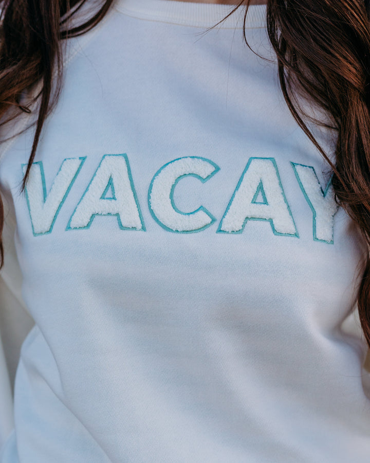 Z Supply: Vacay Sweatshirt in Vanilla Ice (ZLT261265) - The Vogue Boutique