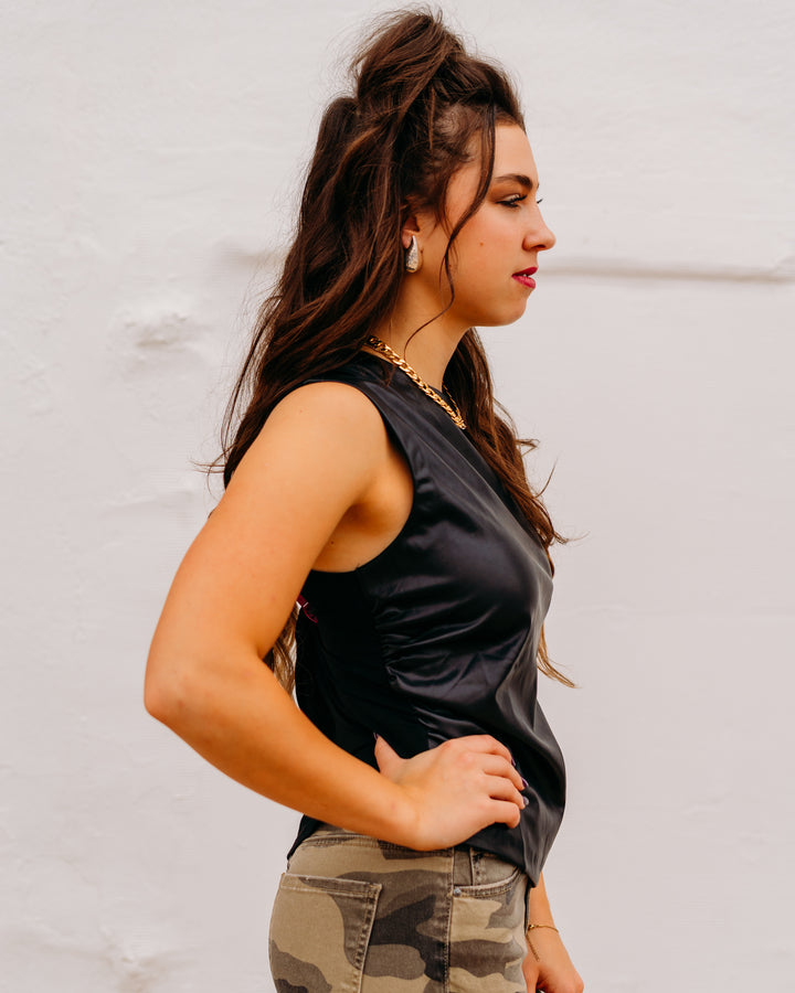 Another Love: Shaunee Top in Black