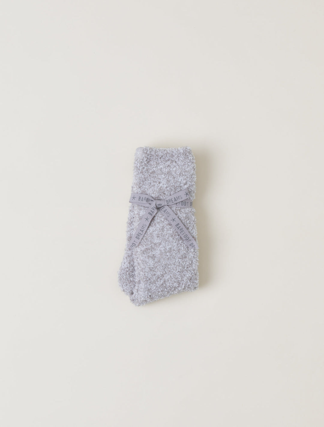Barefoot Dreams: CozyChic Heathered Socks in Oyster / White