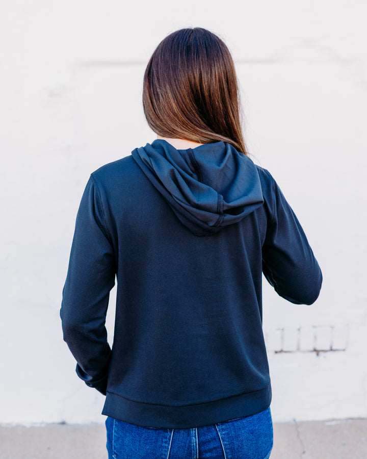 Thread & Supply: Izzy Hoodie in Black J1814TTRTS