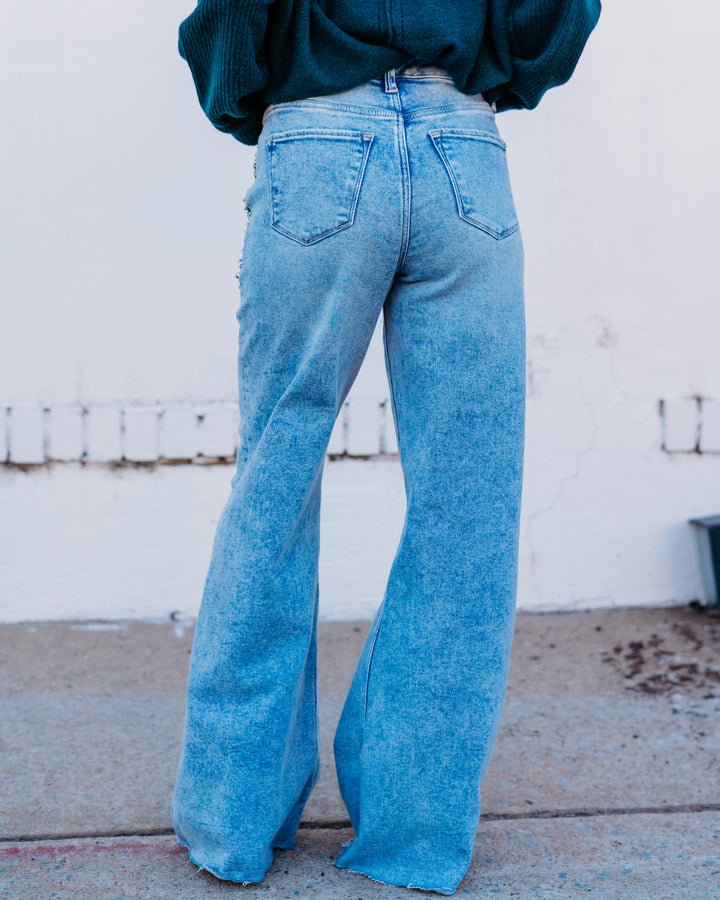 Dear John: Fiona Wide Leg Jeans in Sparkle DPM55A329SKE