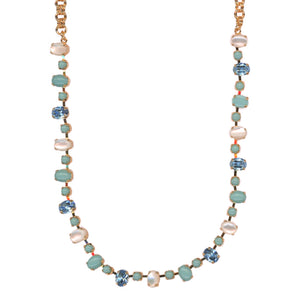 Mariana: Small Oval and Round Necklace in "Aegean Coast"