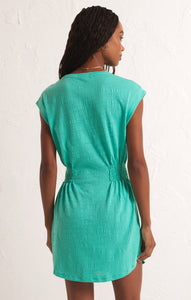 Z Supply: Rowan Textured Knit Dress in Cabana Green