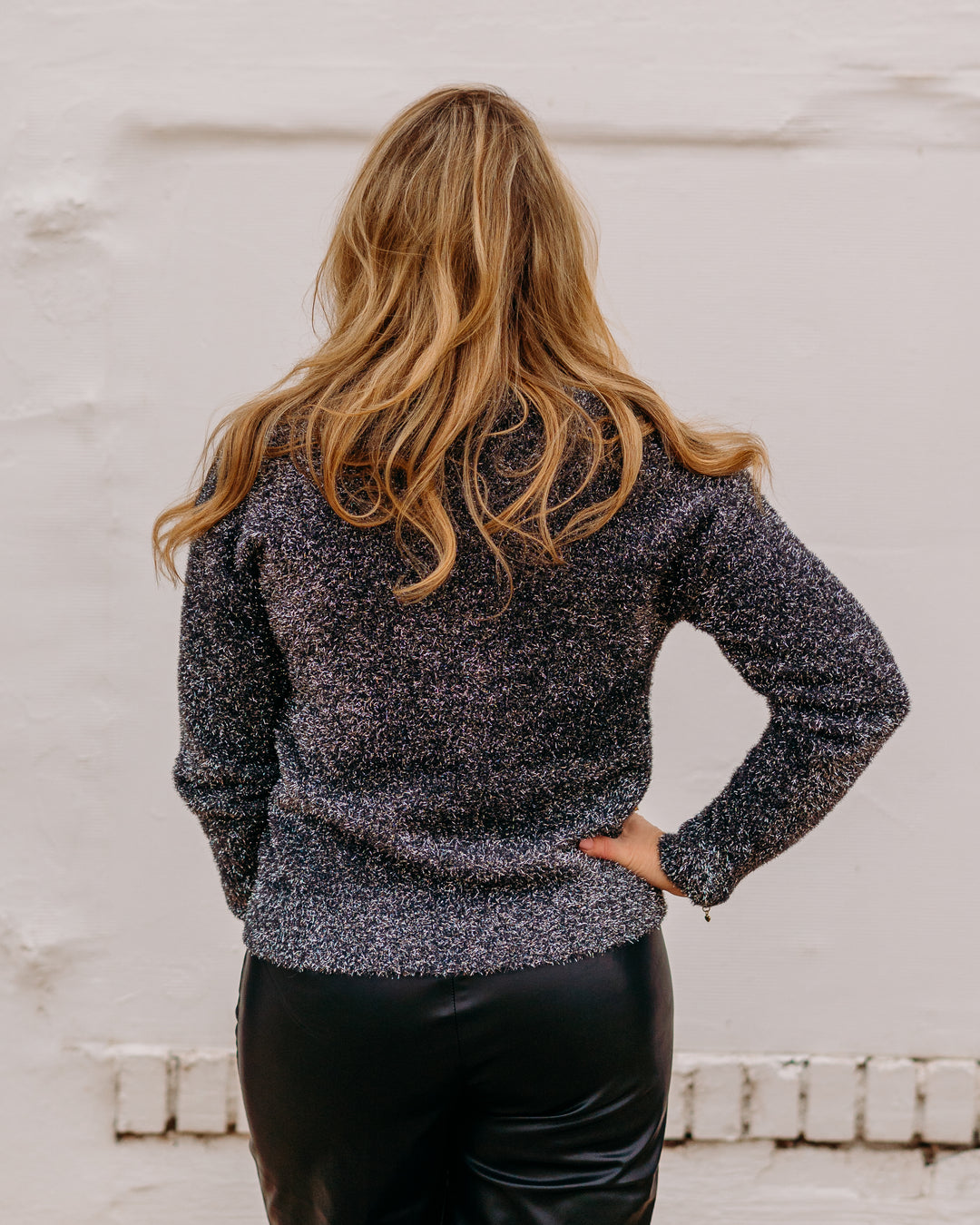 Another Love: Jaylani Sweatshirt in Silver Nightfall