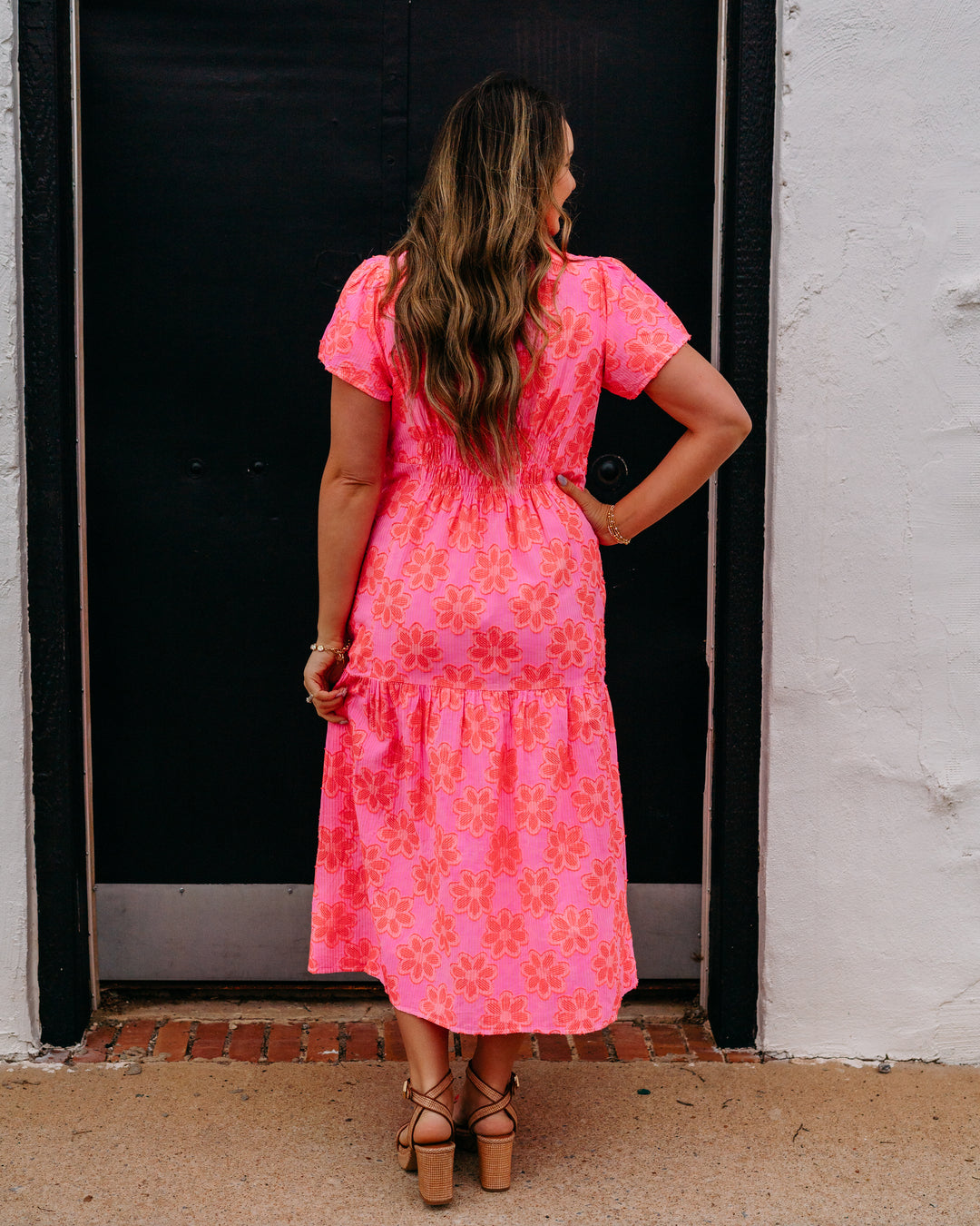 Uncle Frank Clip Daisy Dress in Pink