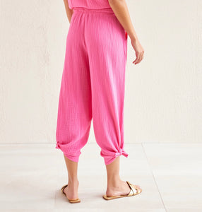 Tribal: Wear 2 Ways Wide Leg Pant with Slit in Hi Pink 5346O-4555