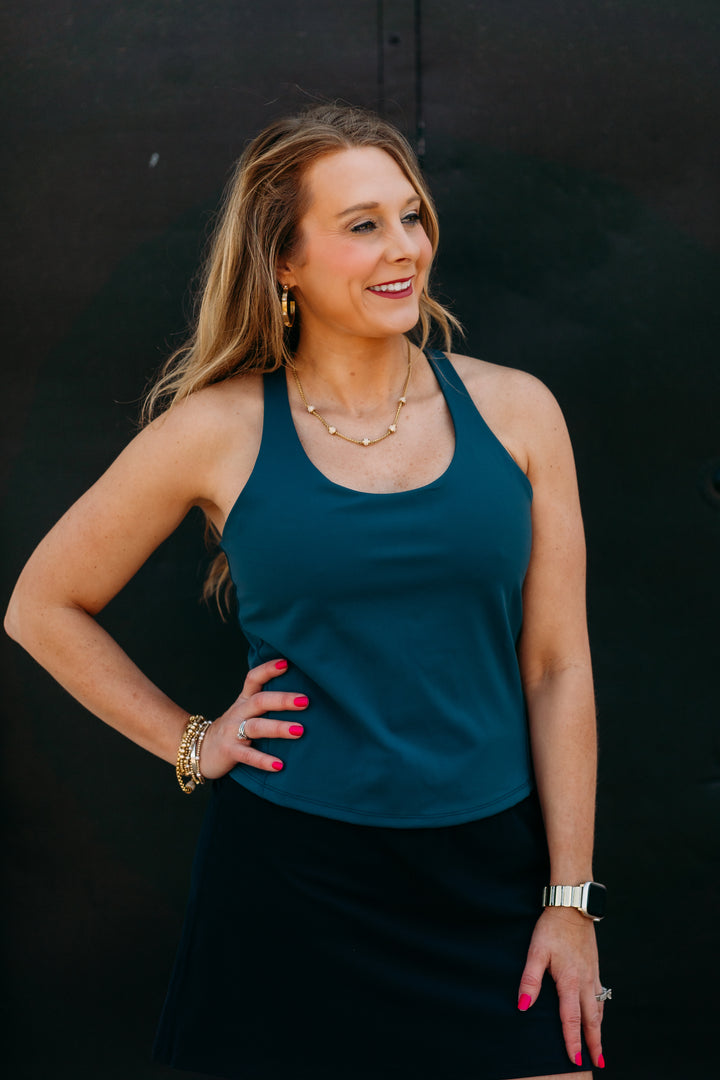 Spanx: Contour Crossback Shelf Tank in Crystal Teal