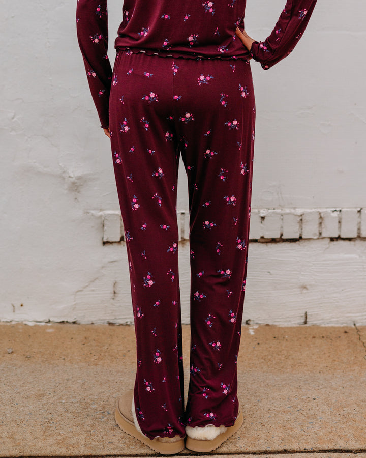 Z Supply: At Ease Ditsy Pant in Merlot