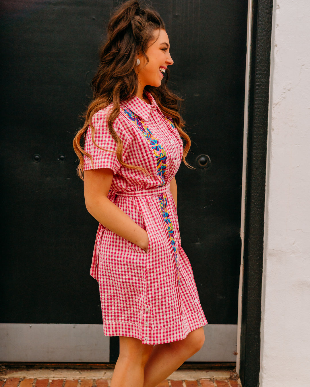 Sister Mary: Dominga Dress in Pink Check