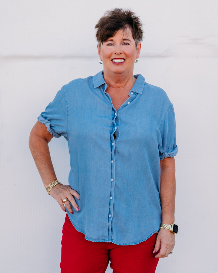 Dear John: Benning Top in Bleached Denim