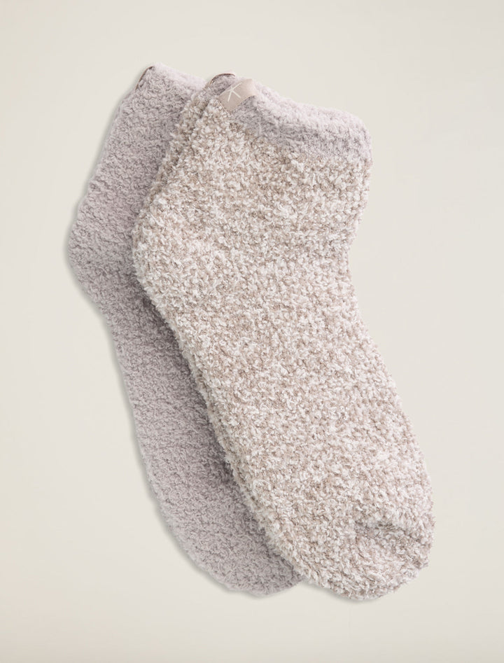 Barefoot Dreams: CozyChic 2 Pair Tennis Sock SE in Oyster Multi
