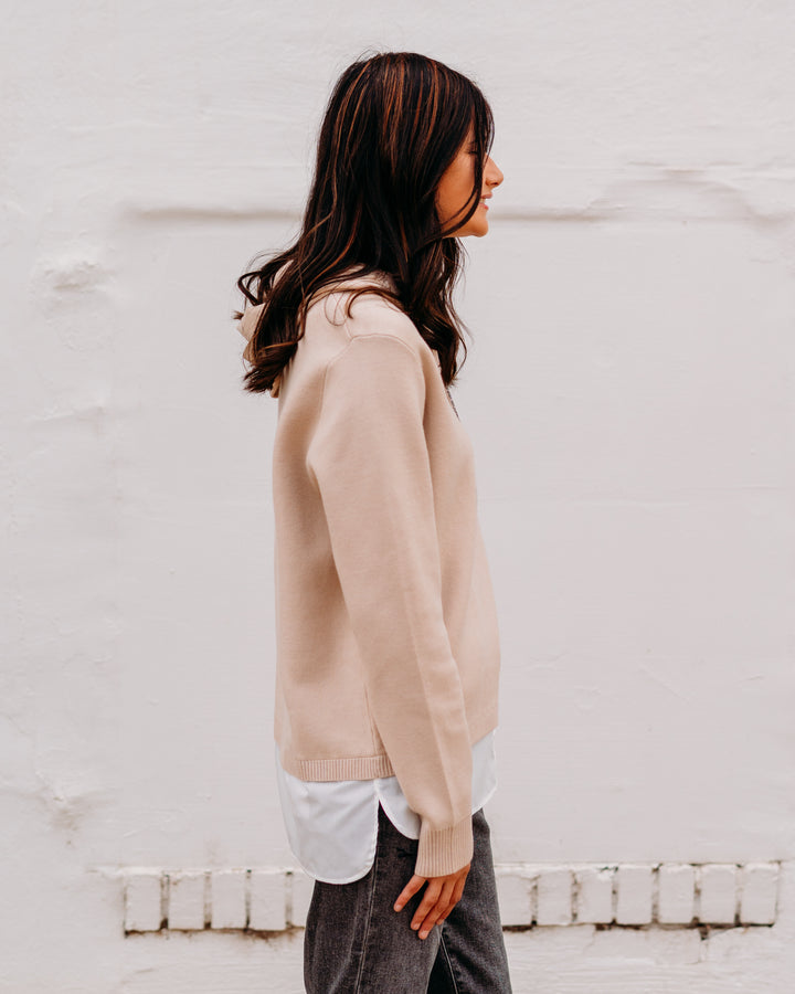 Another Love: Shayna Hoodie in Almond