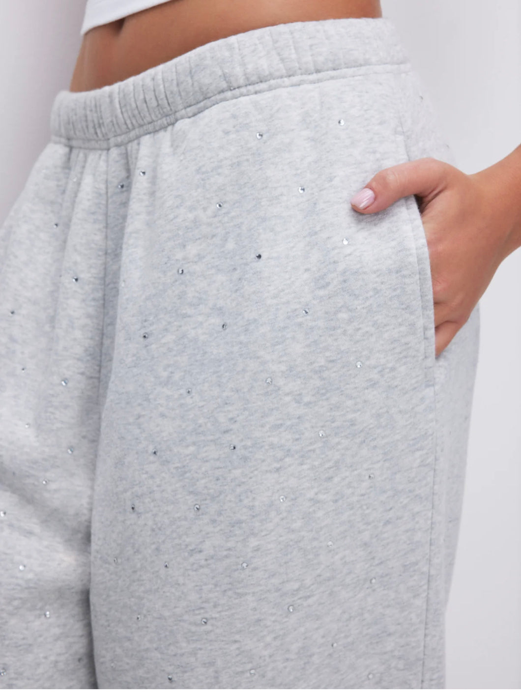 Good American: Crystal Allover Wide Leg