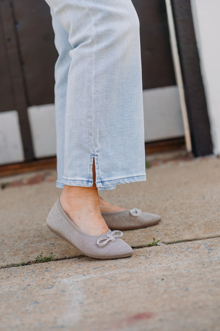 Skechers: Cleo Point Flats in Glitzy Haze Taupe