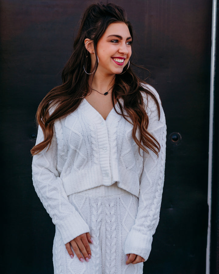 Z Supply: Elsa Cabl'e Cardigan in Vanilla Ice