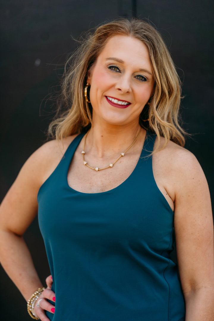 Spanx: Contour Crossback Shelf Tank in Crystal Teal