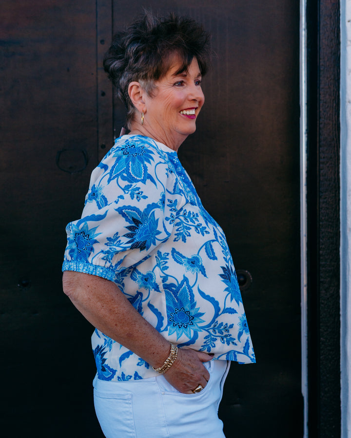 Joy Joy: Front Yoke Top in Dutch Meadow (76A4839)