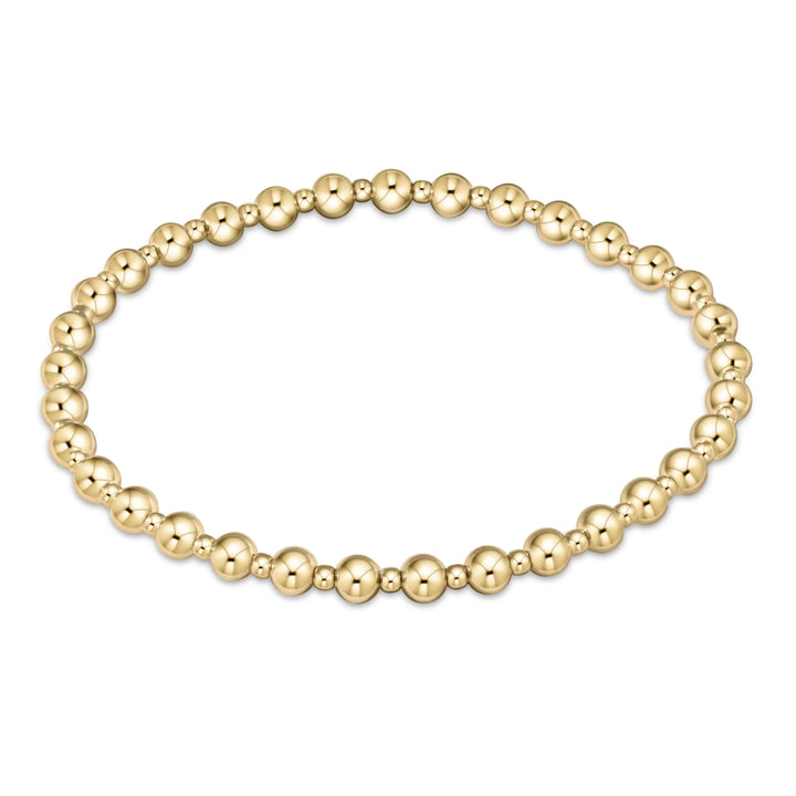 Enewton: Classic Grateful Pattern Bead Bracelet - Gold - The Vogue Boutique