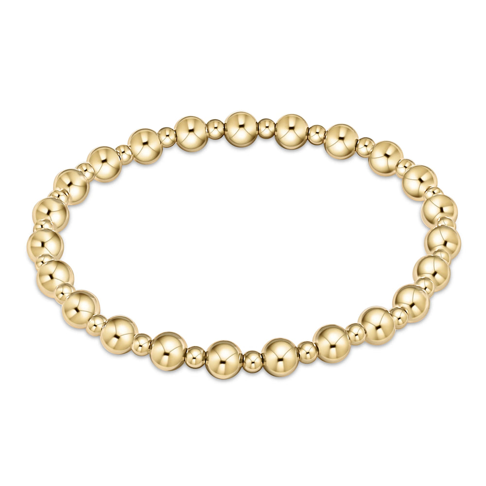 Enewton: Classic Grateful Pattern Bead Bracelet - Gold - The Vogue Boutique